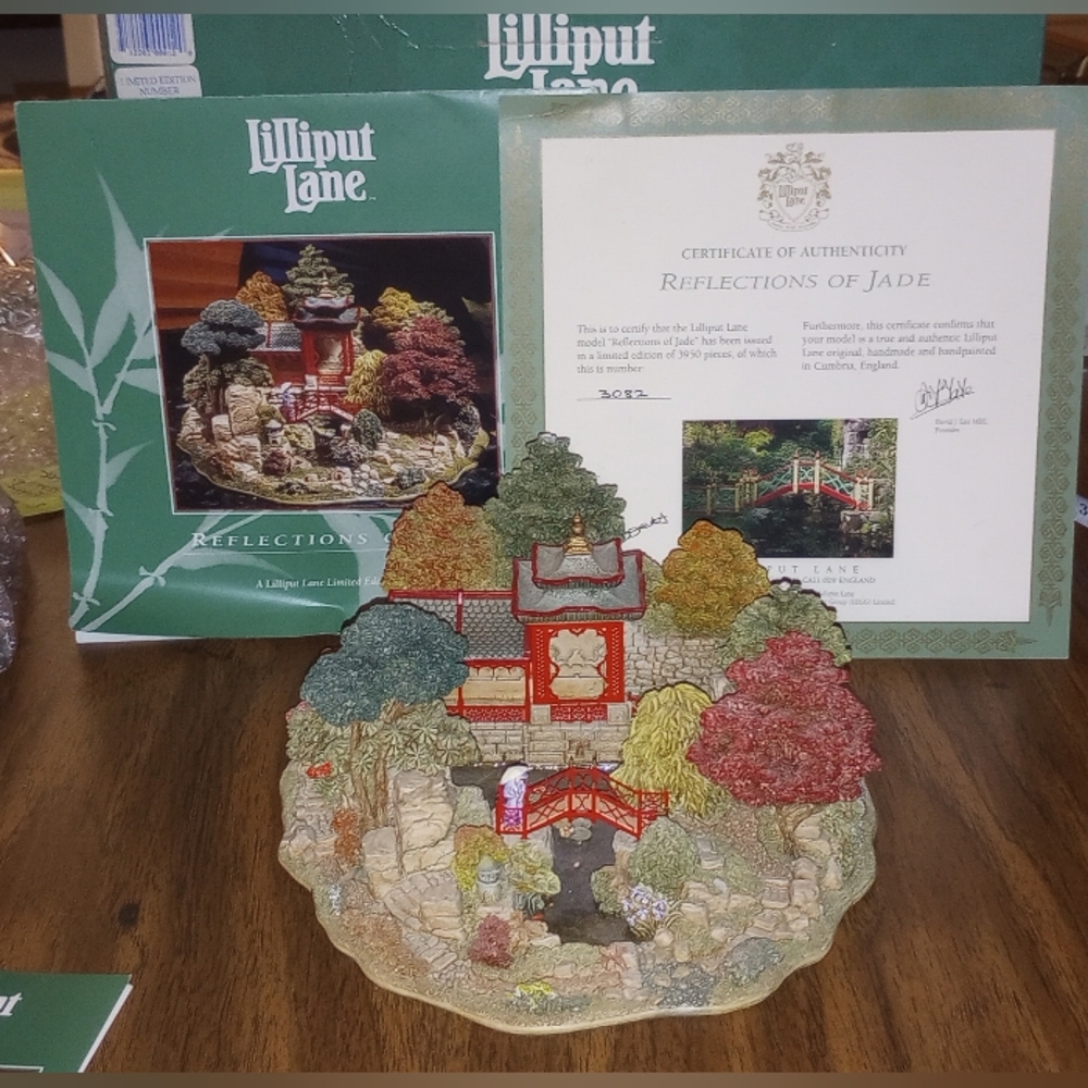 Liliput Lane Cottage Reflections of Jade Collectors Vintage